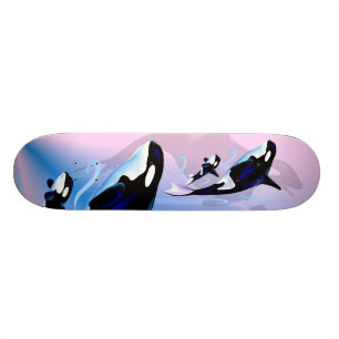 Mamã da orca e skate do bebê