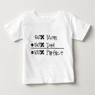 Mamã de 50% + Pai de 50% = t-shirt infantil