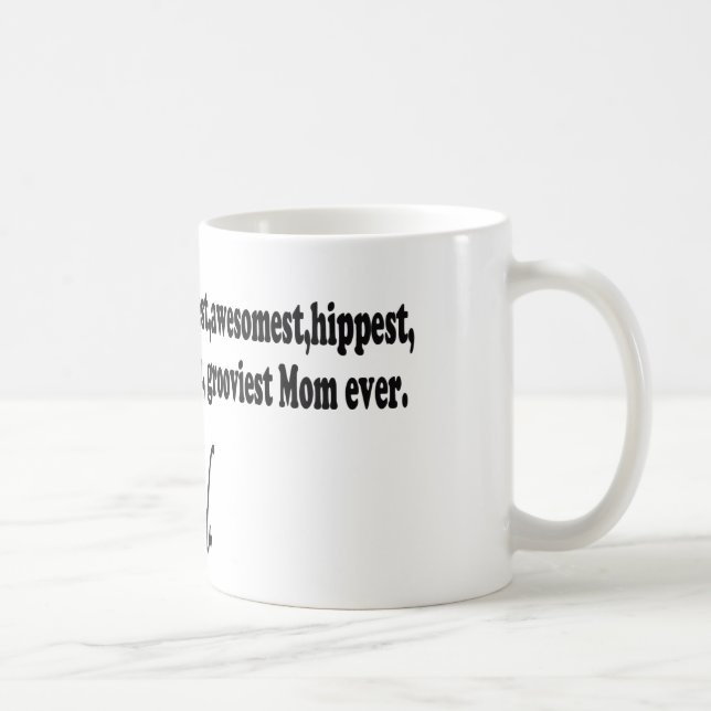 Mamã de Bestest nunca. A extremidade. Caneca (Direita)