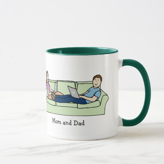 Mamã de Techie & caneca personalizada paizinho dos (Direita)