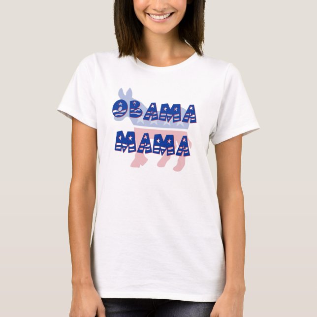 Mama Democrata T-shirt de Obama (Frente)