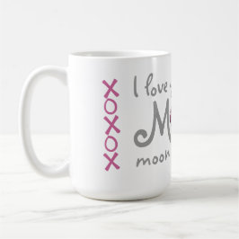 mamã do amor a moon e caneca traseira