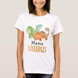 Mamã do Birthday Boy Mama Saurus T-Shirt