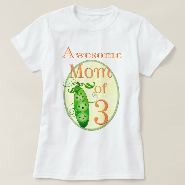 Mamã do dia das mães do t-shirt três (Frente do Design)