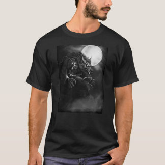 Mamã do pau: T-shirt do homem-lobo da lua do urro