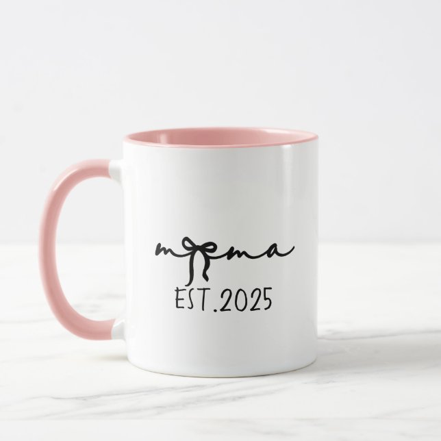 Mama Est 2025 , Personalizado, Caneca da Mamãe, Pe (Esquerda)