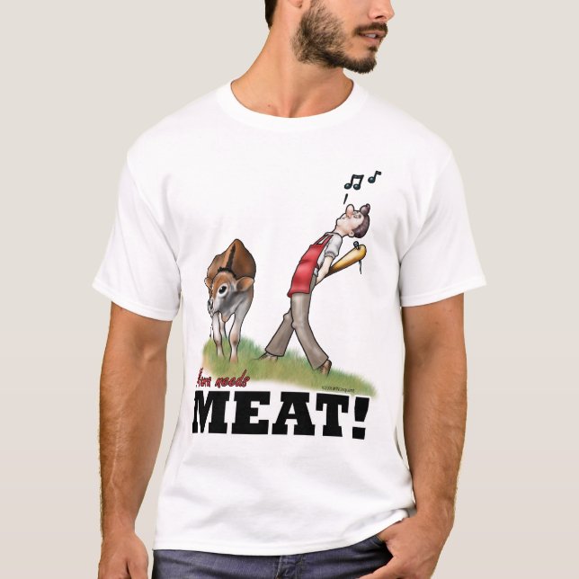 Mama Necessidade Carne T-shirt (Frente)