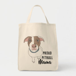 Mama orgulhoso o Bolsa de Pitbull (branco/Tan)