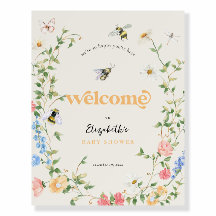 Mama para Bee Wildflower Chá de fraldas bem-vindo