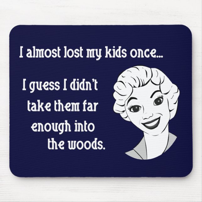 Mamã retro engraçada Mousepad (Frente)