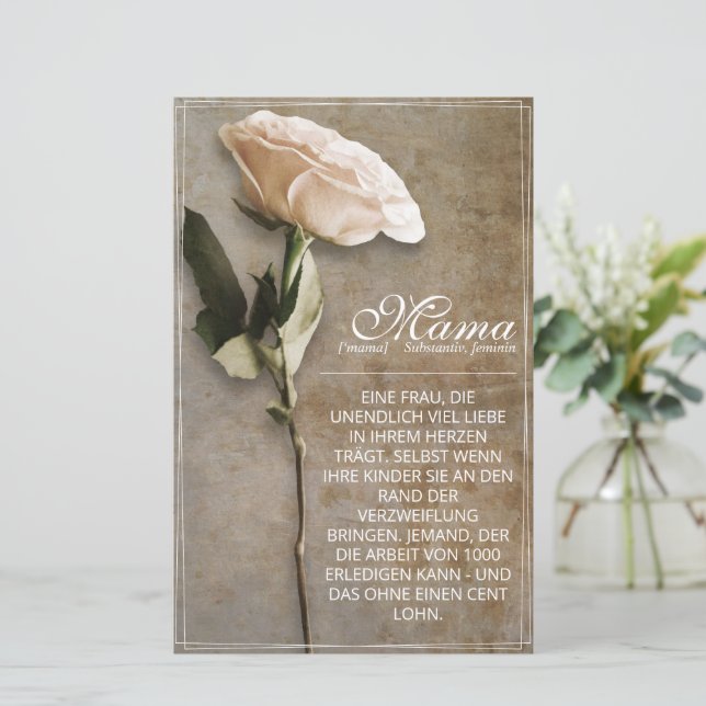 Mama - simplesmente insubstituível - vintage (Em pé/Frente)