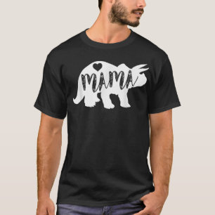 Mama Triceratops Dinossauro T-Shirt Engraçado Pres