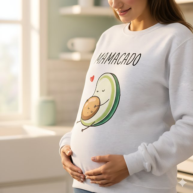 MAMACADO Funny Pregnancy T-Shirt |  Avocado Mom (Criador carregado)