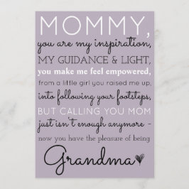 Mamãe À Avó, Anúncio De Gravidez Cuta