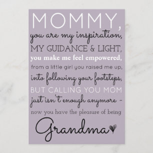 Mamãe À Avó, Anúncio De Gravidez Cuta