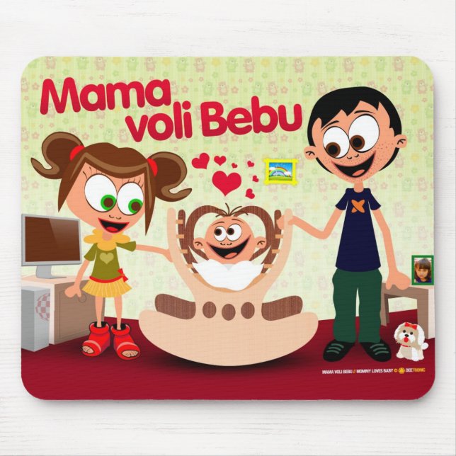Mamãe Ama Bebê (Mama Voli Bebu) MousePad 01 (Frente)