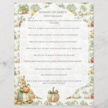 Mamãe Bunny e o jogo de Chá de fraldas de abóbora