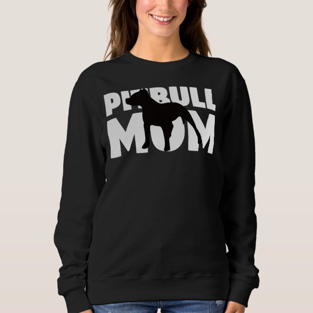 Mamãe Cachorro Mãe Pitbull Pullover (Frente)