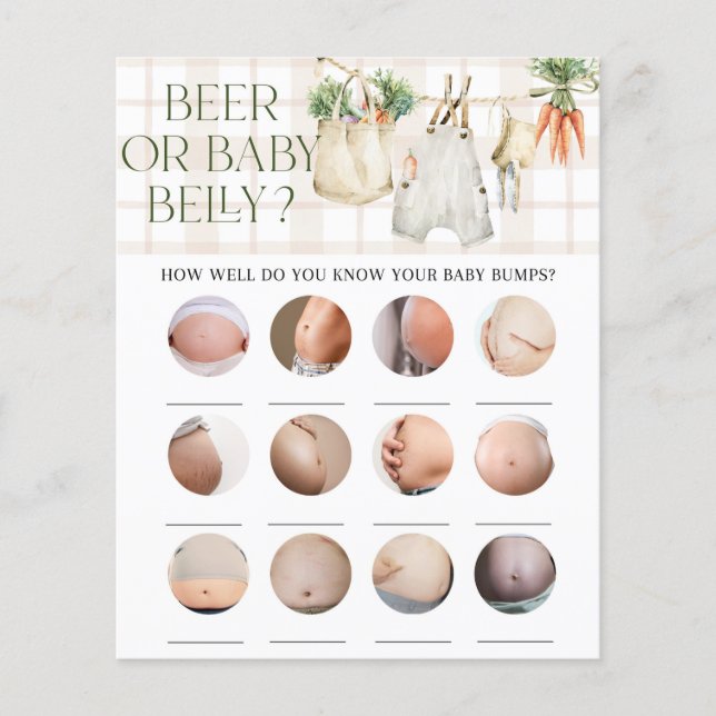 Mamãe crescida localmente ou jogo de Chá de fralda (Frente)