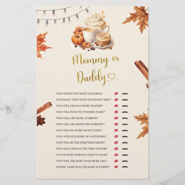 Mamãe de Abóbora ou Jogos de Pai (Frente)