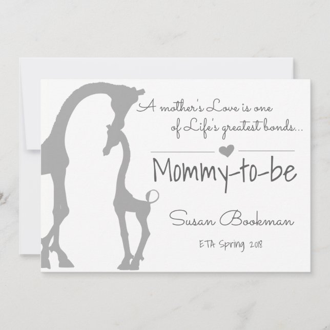 Mamãe De Bebê Girafa Para Estar Grávida Anúncio (Frente)