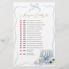 Mamãe de café parisiense coquette ou jogos de Pai