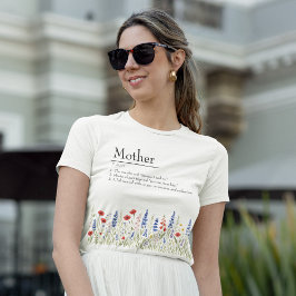 Mamãe de Flor Selvagem - Dia de as mães T-Shirt co