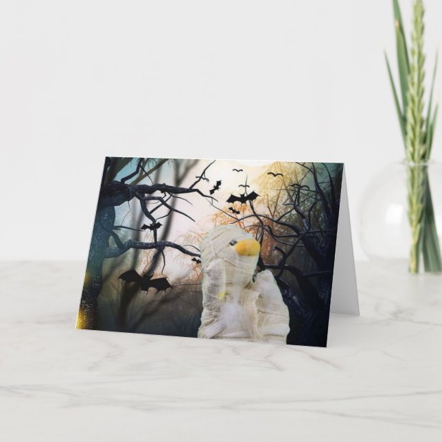 Mamãe de Halloween. Cartão de Saudação (Frente)