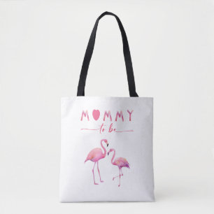 Mamãe de ser Flamingo Chá de fraldas Tote Bag