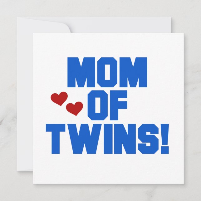 Mamãe de Twins Blue Text Gifts (Frente)