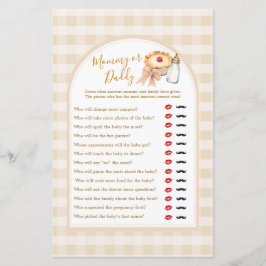 Mamãe do arco Pie Pastel Gingham ou Jogo do Pai