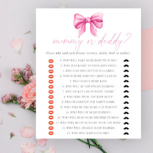 Mamãe do chá de fraldas ou jogo do chá de fraldas 