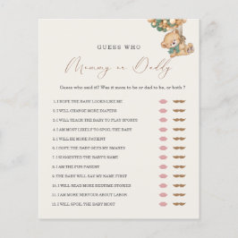 Mamãe do Urso de Teddy ou Jogo do Chá de fraldas d