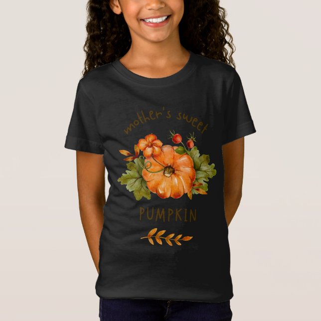 Mamãe doce abóbora crianças negras t-shirt (Frente)
