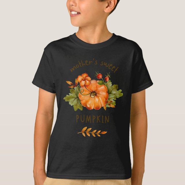 Mamãe doce abóbora crianças negras t-shirt (Frente)
