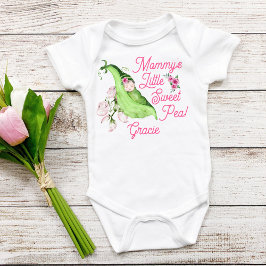Mamãe Doce Camiseta Bebê de Ervilha ou Caçadora