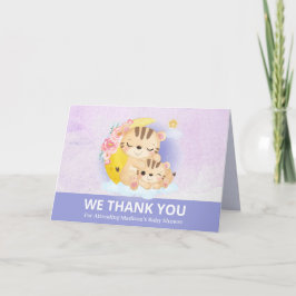 Mamãe e Baby Tiger - Cartões de agradecimentos Rox