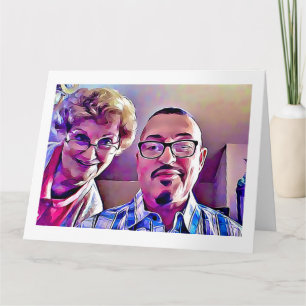 Mamãe e eu Dia das Mães 2017 idades 84 e 64 cartão