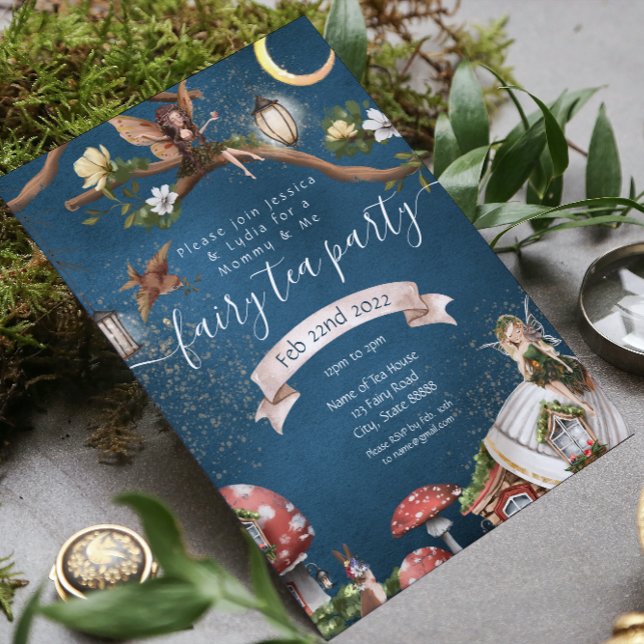 Mamãe e eu fada Convite de festas de chá (Criador carregado)