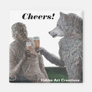 Mamãe e Werewolf Bebendo Beer Saúde! Íman