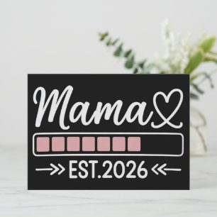 Mamãe está. 2026 Anúncio de Gravidez Mãe 