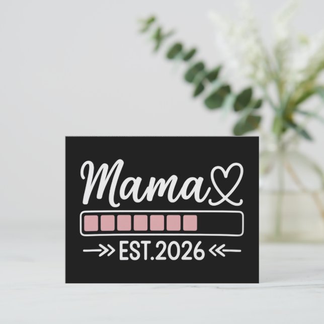 Mamãe está. 2026 Anúncio de Gravidez Mamãe (Em pé/Frente)