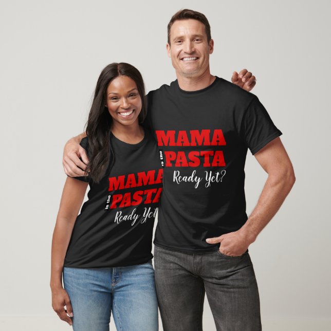Mamãe Está Pronta Ainda? Camiseta Básica Escura (Unissex)