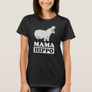 Mamãe Hippo Animal T-Shirt Mãe Presente