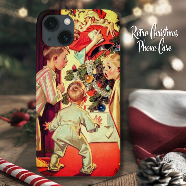 Mamãe Kissing Santa Claus Vintage (Mommy Kissing Santa Claus Vintage Case-Mate iPhone Case)