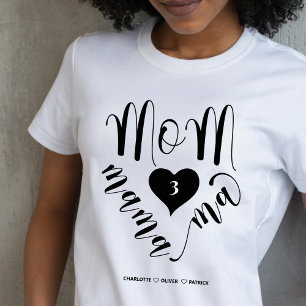 Mamãe Mama Mãe Heart Kids dá camiseta
