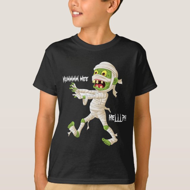 Mamãe me Helllp! Camiseta do Dia das Bruxas (Frente)