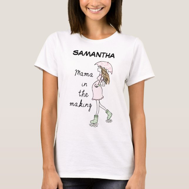 Mamãe no fazer personalizado T-Shirt (Frente)