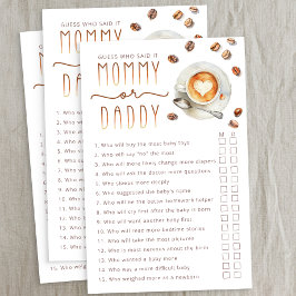 Mamãe ou ficha de jogos do Chá de fraldas do Pai