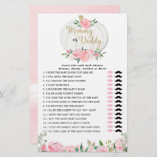 Mamãe ou jogo de Pai - abóboras de ouro cor-de-ros